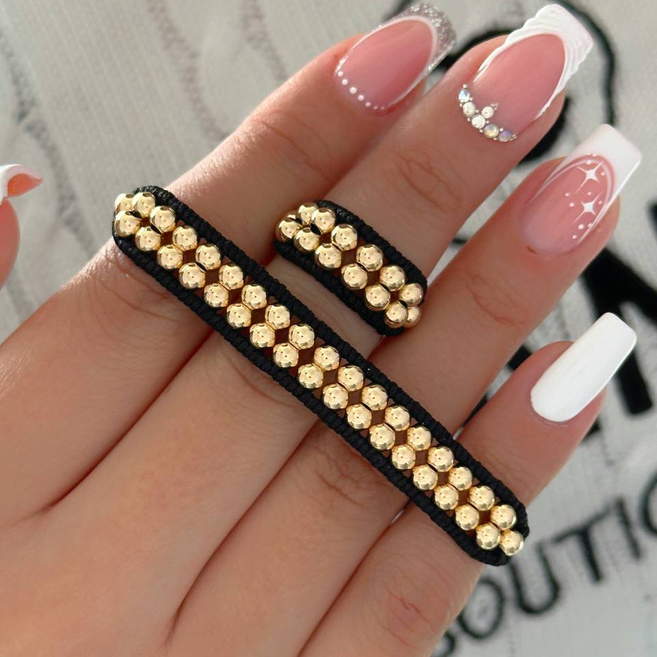 MC02 - Combo Manilla y Anillo Balines Doble Linea