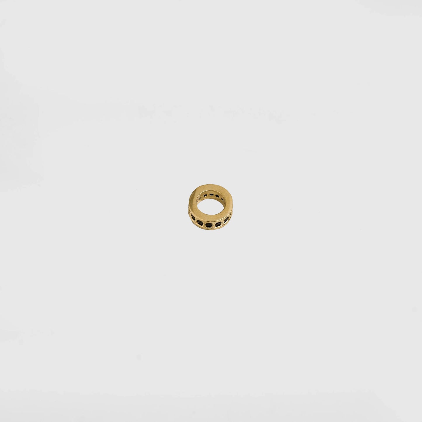 22799N - Herraje Rondel Circonias 1 Linea 8 mm Negro