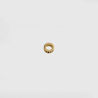 22799N - Herraje Rondel Circonias 1 Linea 8 mm Negro