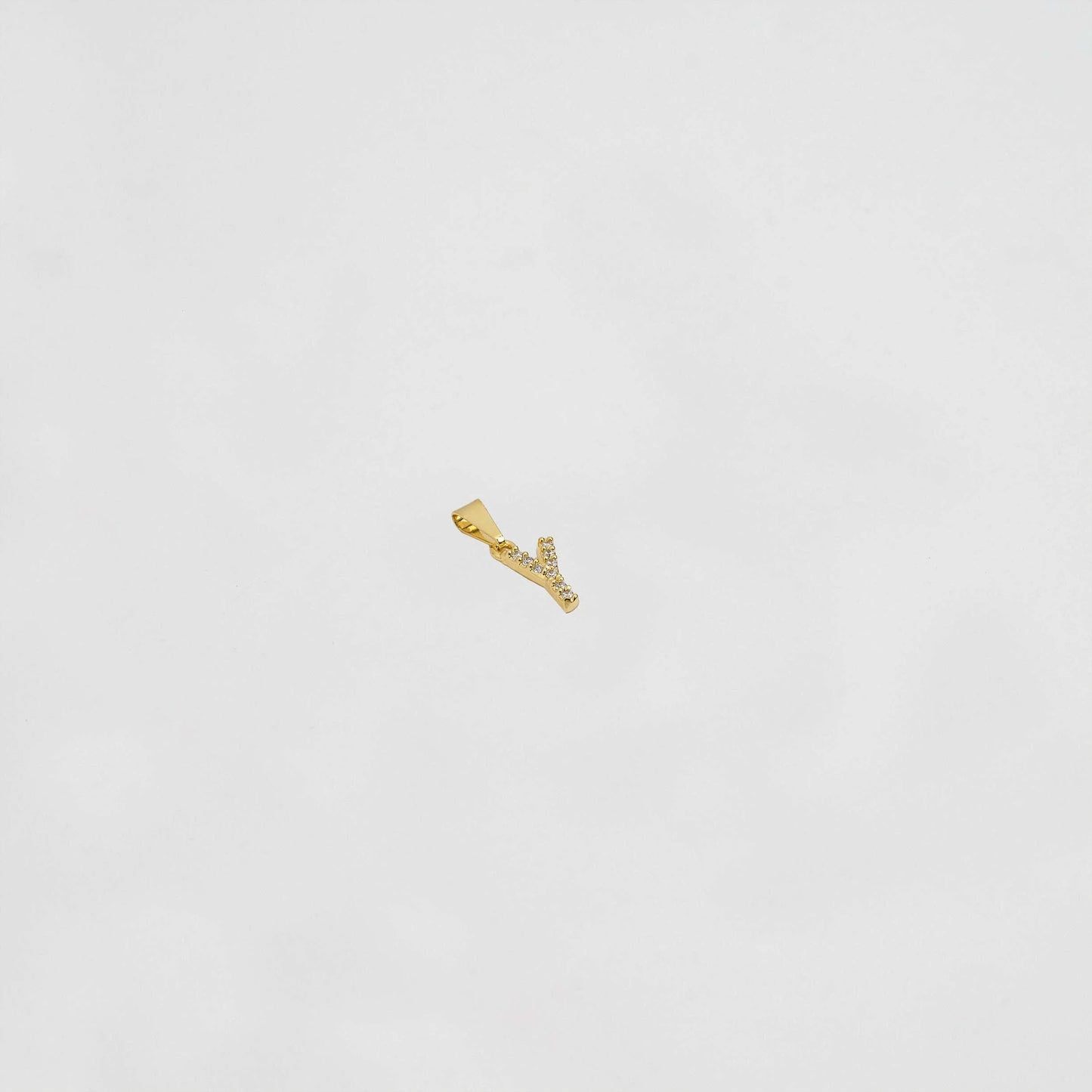 23370Y - Dije Silueta Letra Y Mediana Con Circones