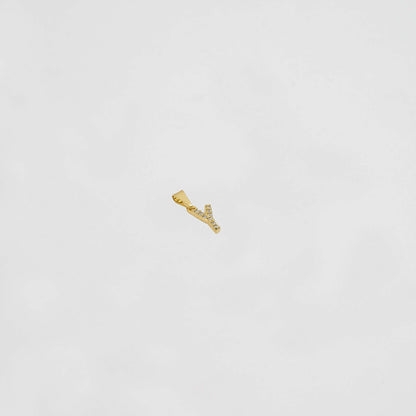 23370Y - Dije Silueta Letra Y Mediana Con Circones