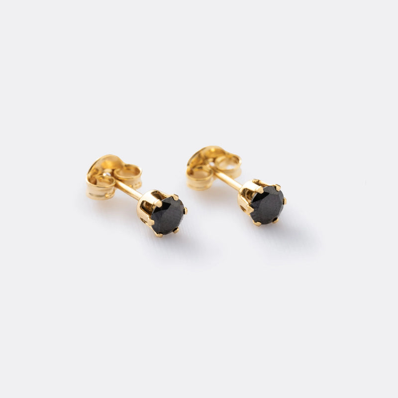 33022N - Topitos Circon Redondo NEGRO