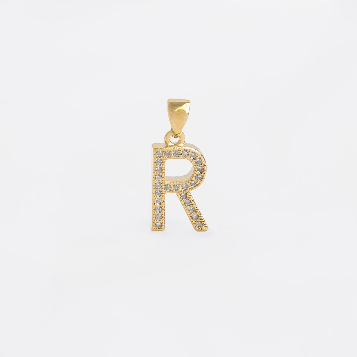 24360R - Dije Silueta Letra R Grande