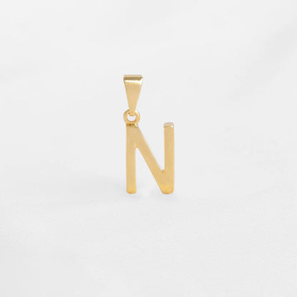 25360N - Dije Silueta Letra N Lisa Grande