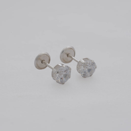 S-35007 - A Topo Solitario Circon Redondo 4mm