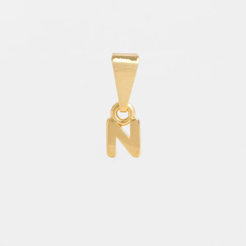 26360N - Dije Silueta Letra N Lisa Mini