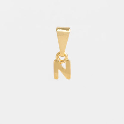 26360N - Dije Silueta Letra N Lisa Mini