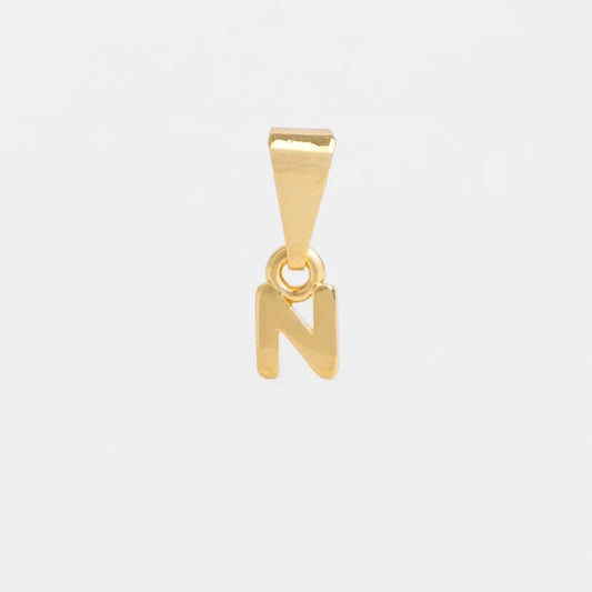 26360N - Dije Silueta Letra N Lisa Mini