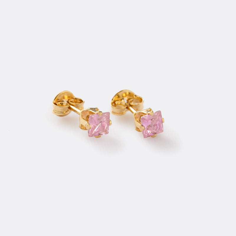 33021RS - Topitos Circon Cuadrado ROSA
