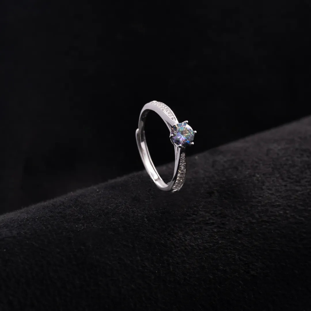 14025 - Anillo Lumiere Boreal Pave Ajustable