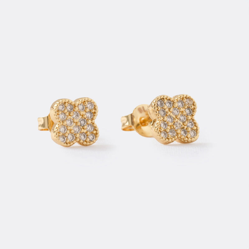 J34253 - Topitos Luck Clover 7 mm 💎ᴠɪᴘ