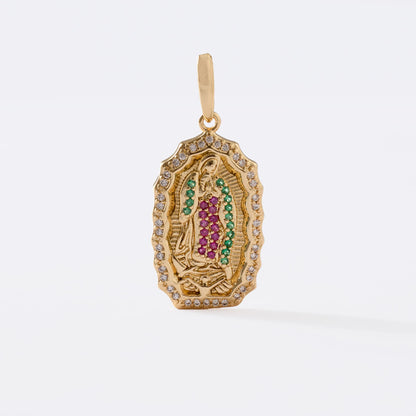 J23319CL - Dije Medalla de Guadalupe de colores