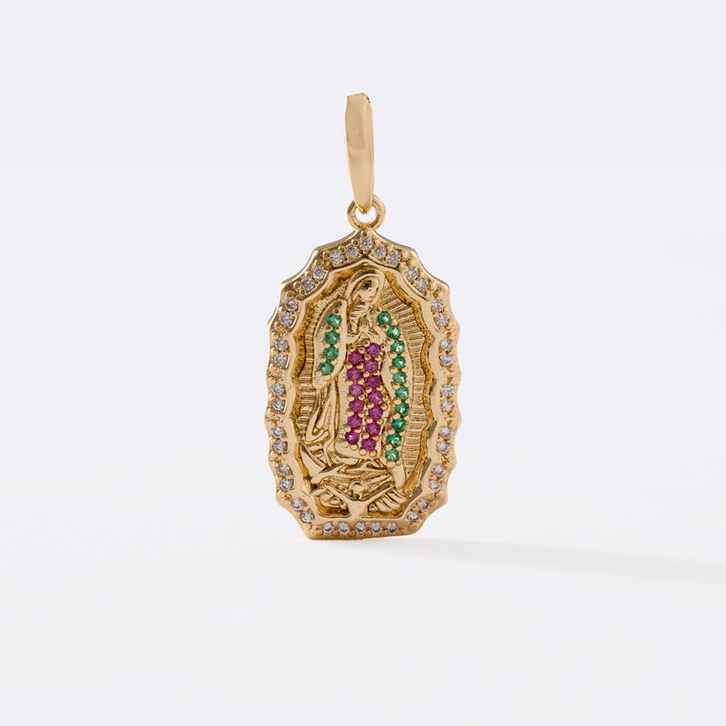 J23319CL - Dije Medalla de Guadalupe de colores