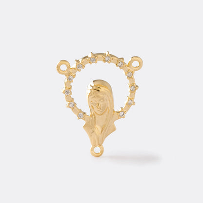 25555C - Crucero Virgen Con Circonias Cristal