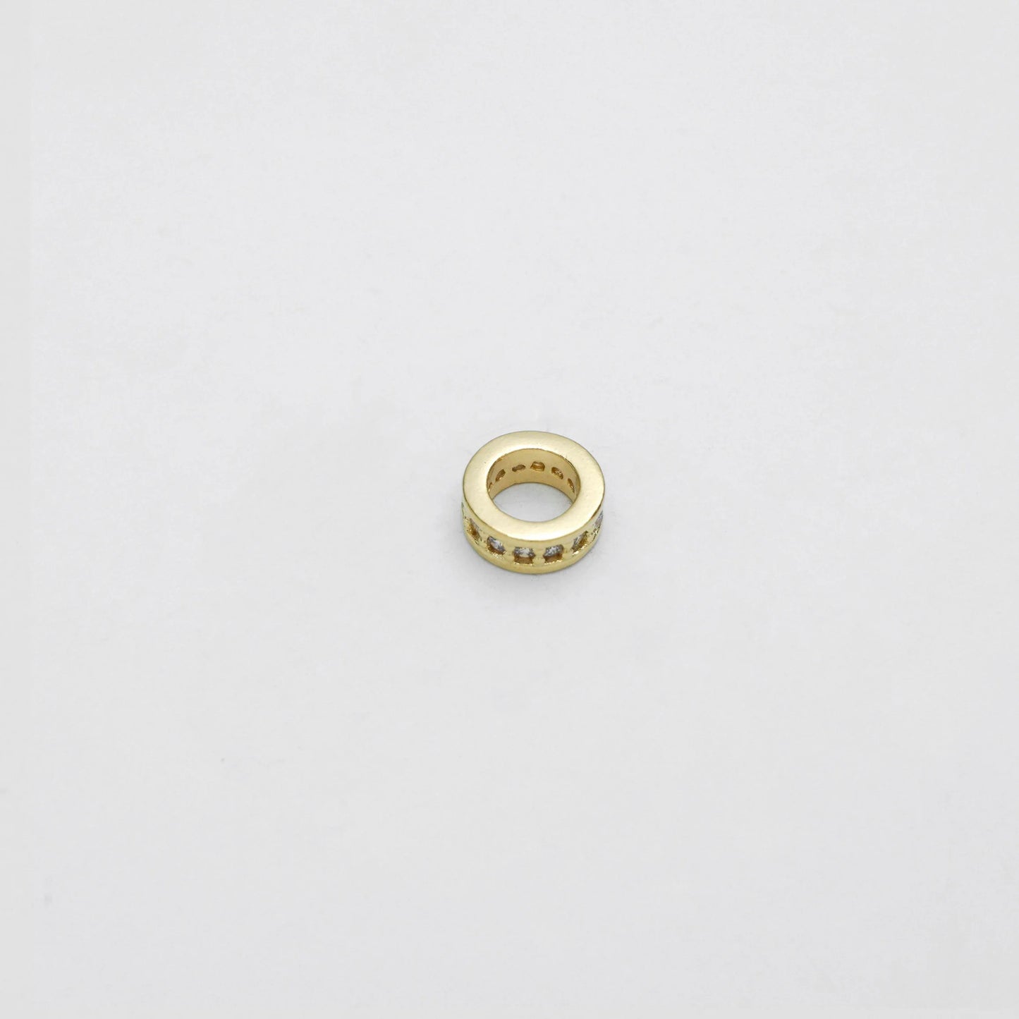 22799C - Herraje Rondel Circonias 1 Linea 8 mm Cristal