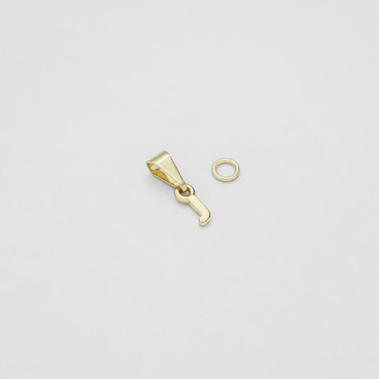 26360J - Dije Silueta Letra J Lisa Mini