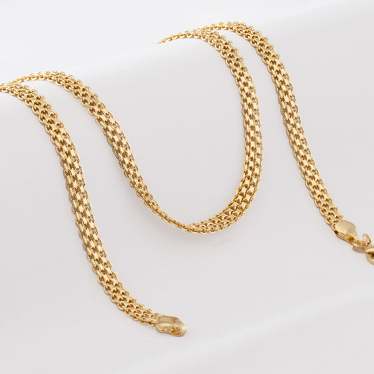 44888 - Cadena Tejido Chino Doble Carril 65cm