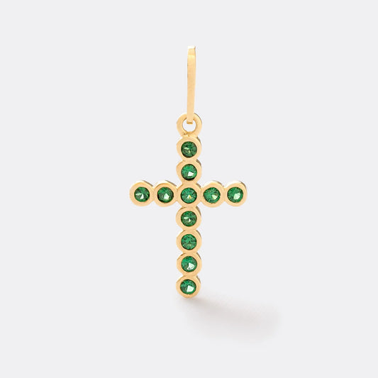 22889 - Dije Cruz Swarovski Verde