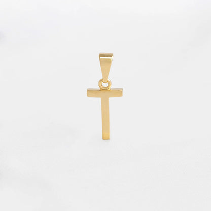 25360T - Dije Silueta Letra T Lisa Grande