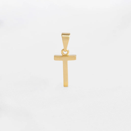 25360T - Dije Silueta Letra T Lisa Grande