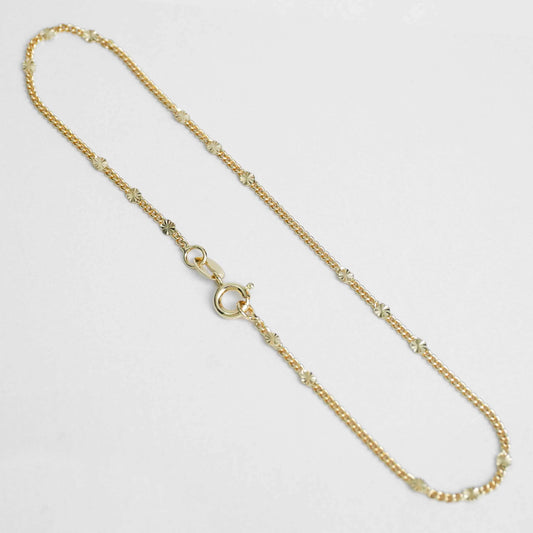 54024 - Tobillera Cubana Destello Sol 24.5Cms