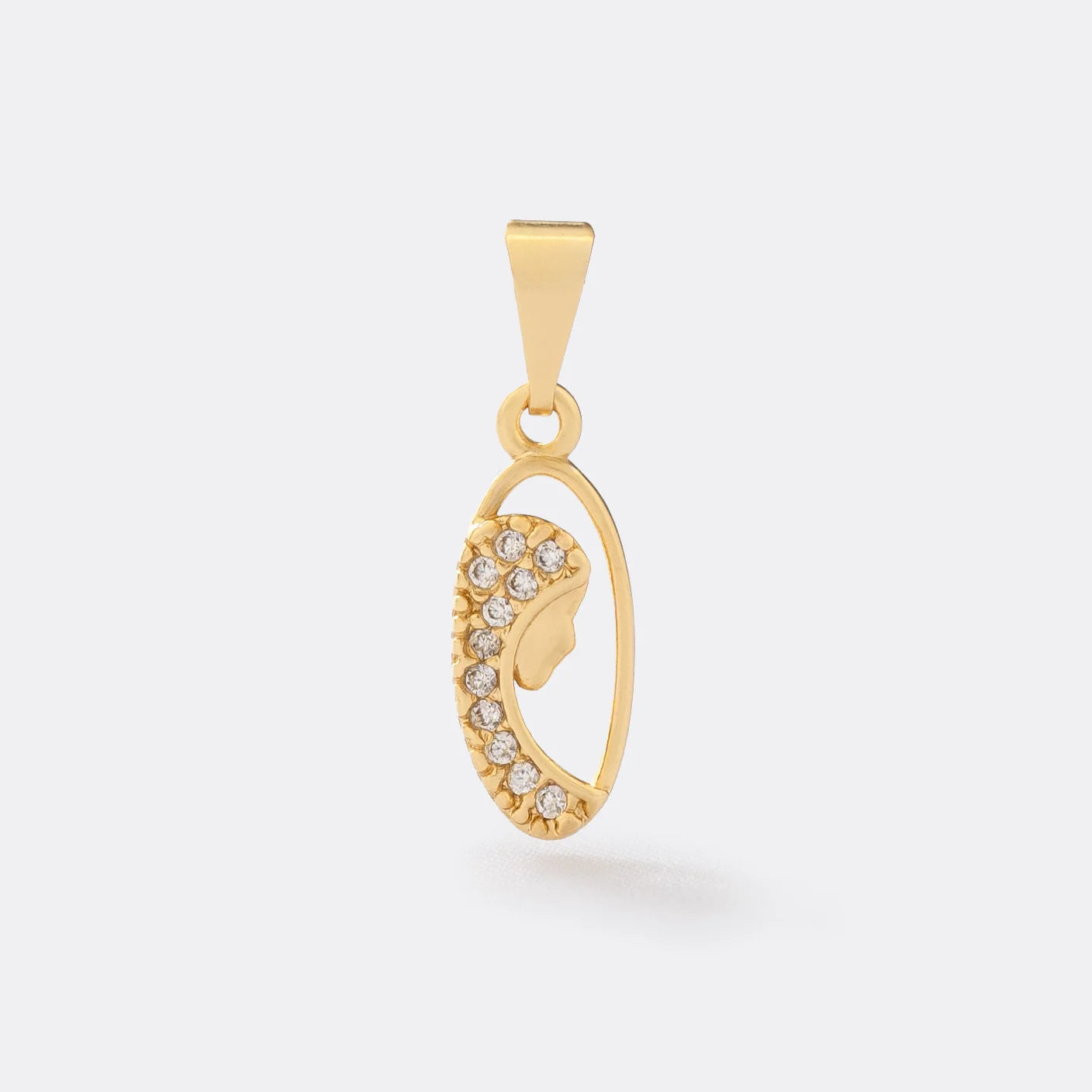 23147C - Dije Virgen Niña Cristal