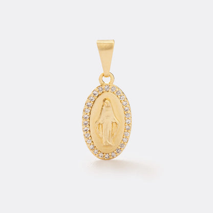 23219 - Dije Milagrosa con circonias cristal