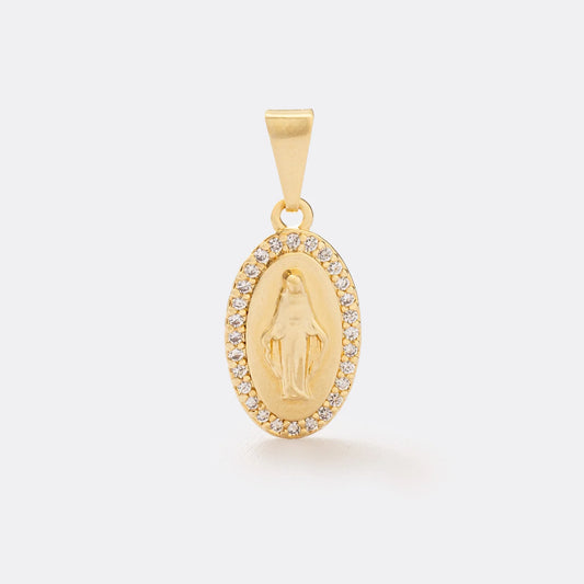 23219 - Dije Milagrosa con circonias cristal