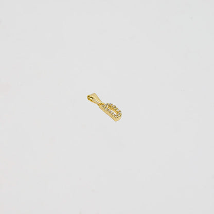 23370D - Dije Silueta Letra D Mediana Con Circones