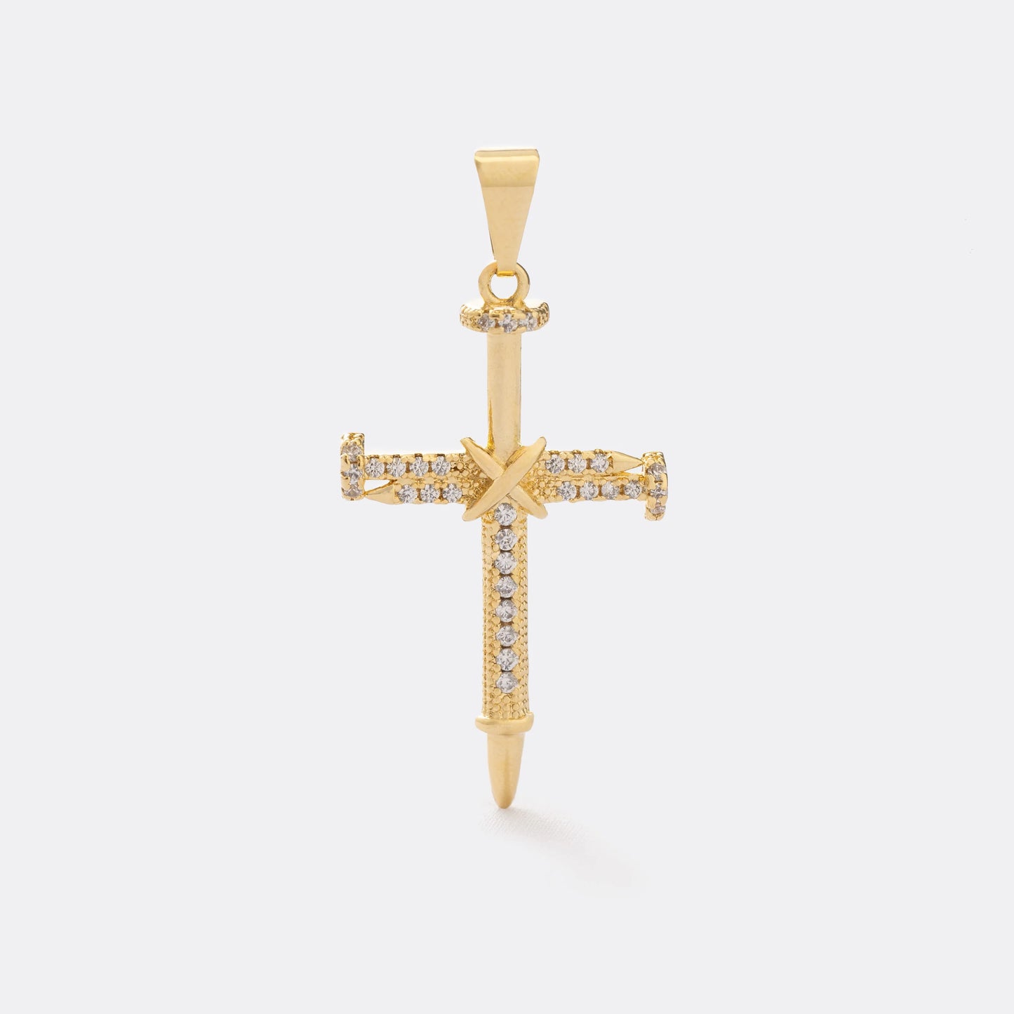 23230 - Dije Cruz Clavos Circonias Cristal