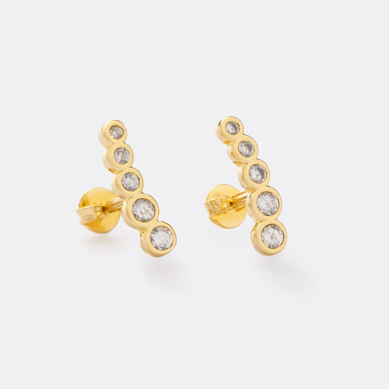J34149 - Topitos Scaler 5 Circonias Cristal 💎ᴠɪᴘ