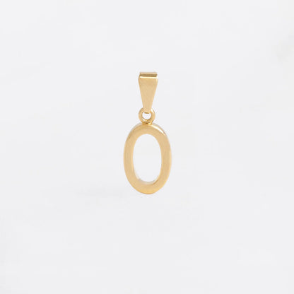 25360O - Dije Silueta Letra O Lisa Grande