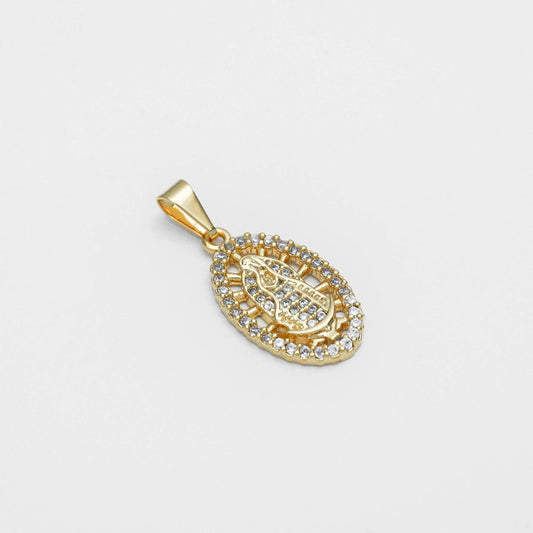 23146 - Dije Virgen Guadalupe Swarovski Mediano