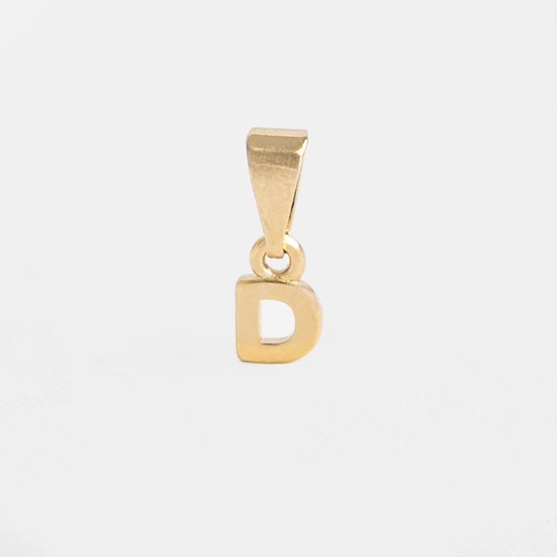 26360D - Dije Silueta Letra D Lisa Mini