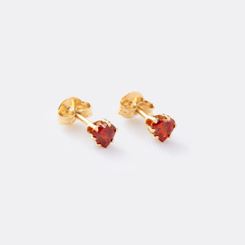 33023R - Topitos Circonia Corazón ROJO