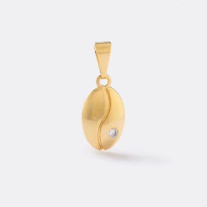 23121C - Dije Grano de Cafe Cristal