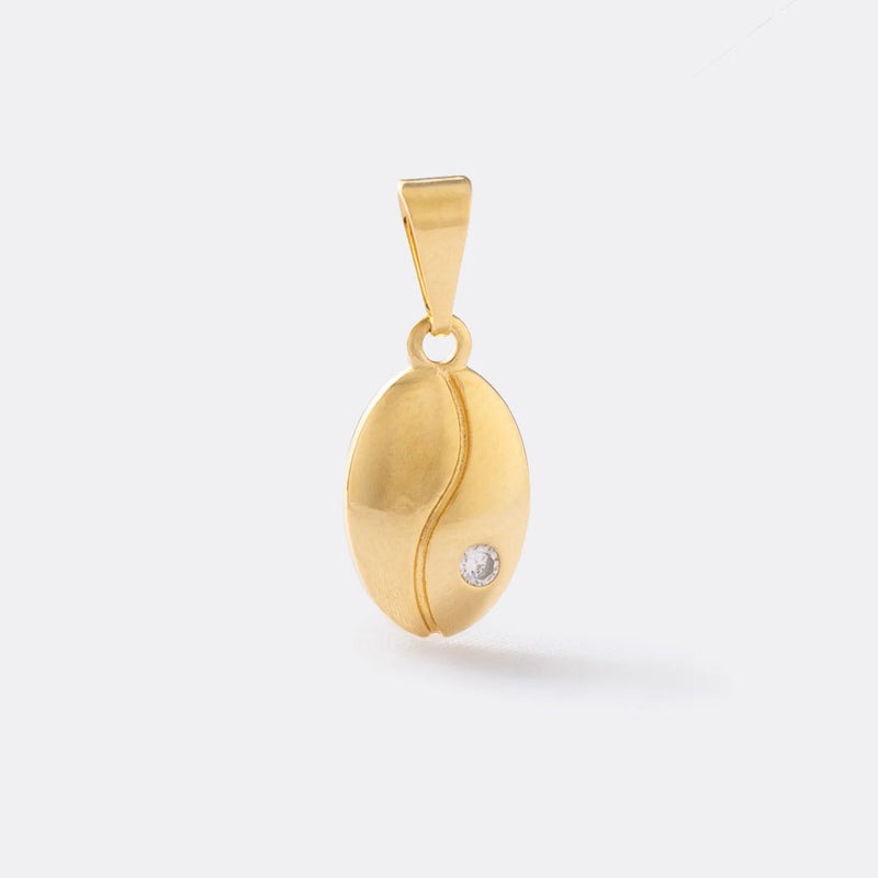 23121C - Dije Grano de Cafe Cristal