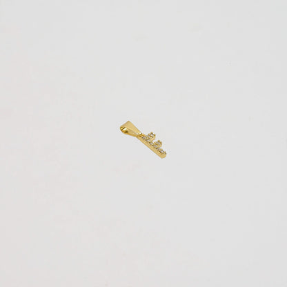 23370F - Dije Silueta Letra F Mediana Con Circones