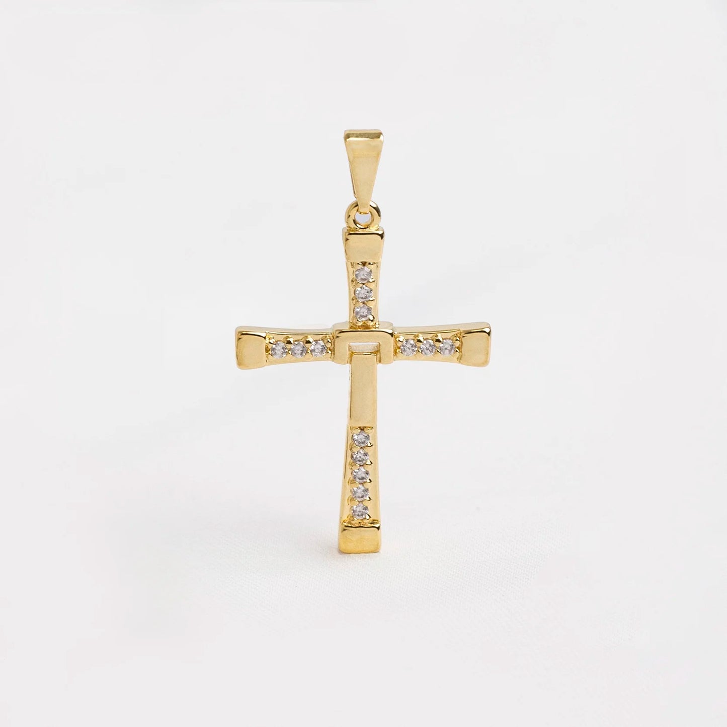 23171C - Dije Cruz Toretto 3.1 Cms Cristal