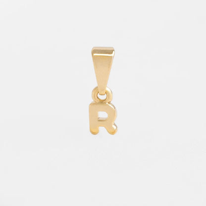 26360R - Dije Silueta Letra R Lisa Mini