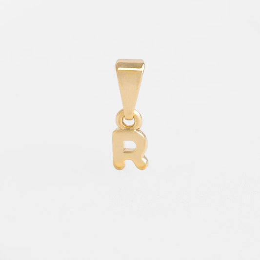 26360R - Dije Silueta Letra R Lisa Mini