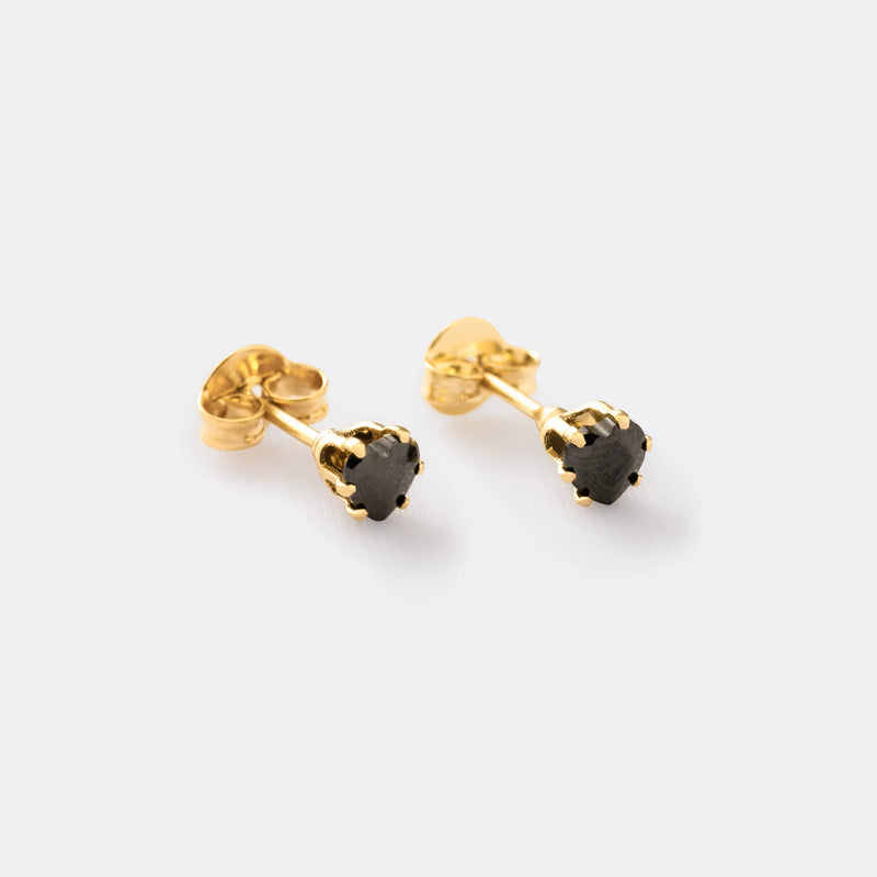 33023N - Topitos Circonia Corazón NEGRO