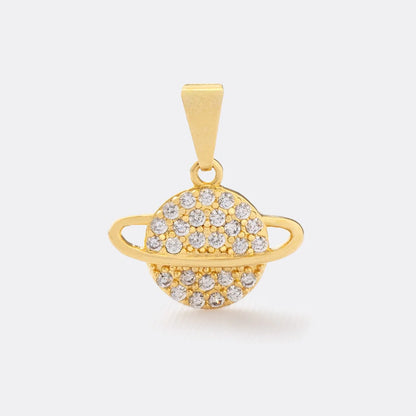 23191 - Dije Saturn Circonias Cristal