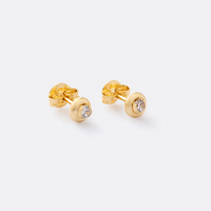 J34009C - Topitos Circon Caja Redonda 4Mm Cristal