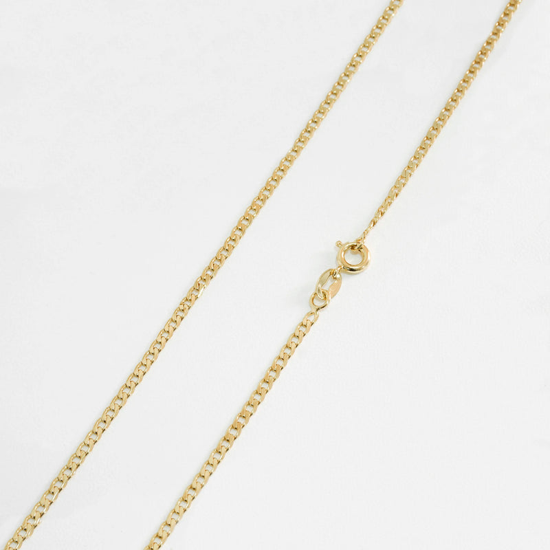 J44202 - Cadena Cubana Plana Diamantada 45cm