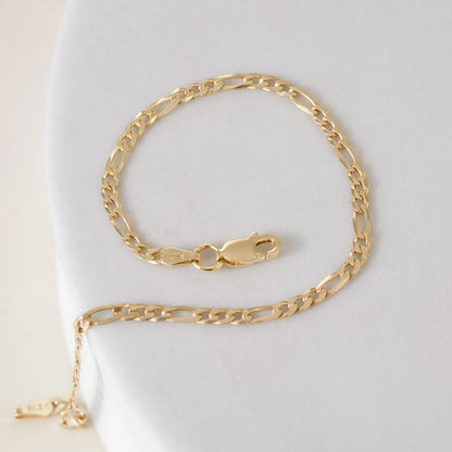 JIT55127 - Pulsera Figaro 3*1 ITALY 2.9 mm 19.5 Cms