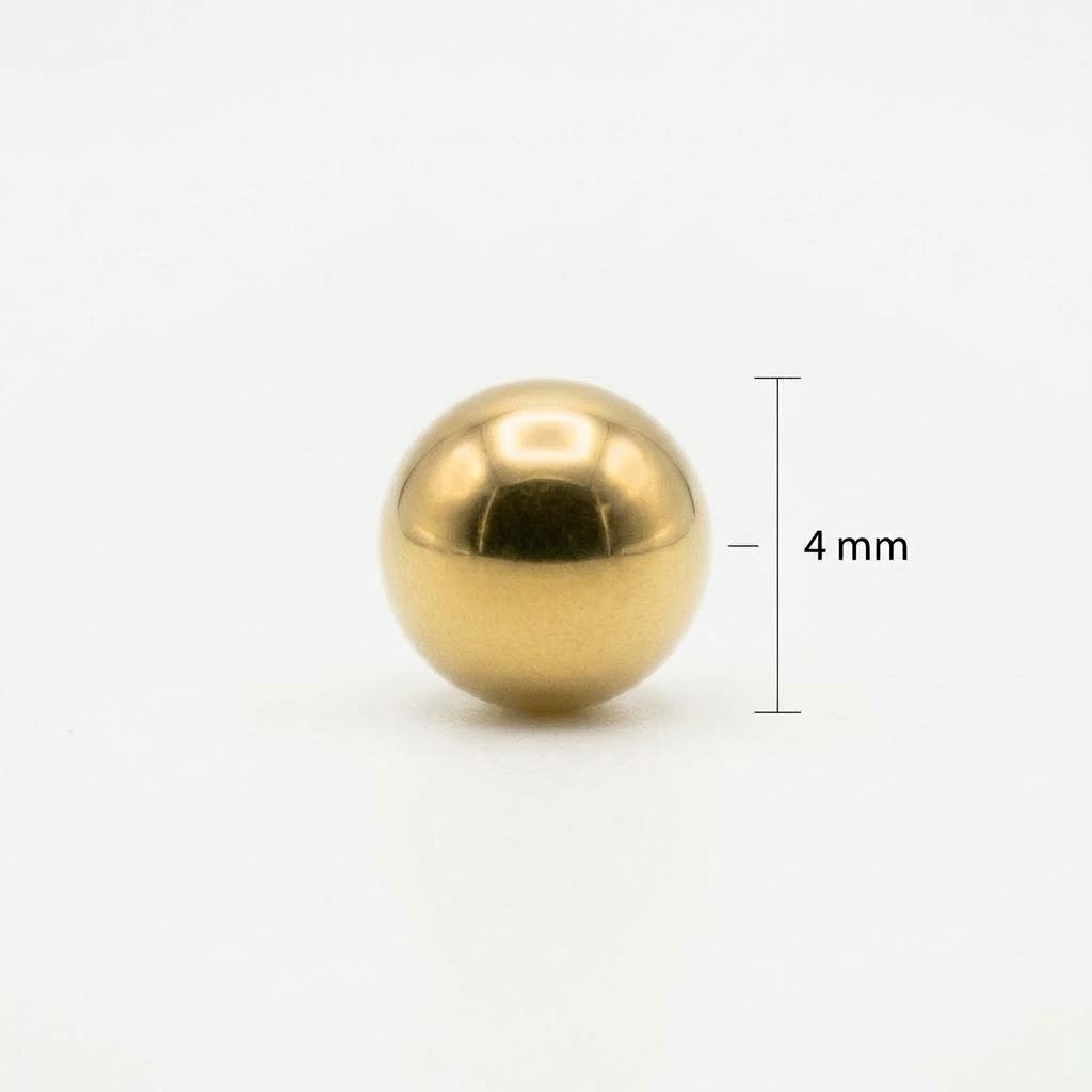 Balín 4mm Oro 18k laminado -  Dorado x Unidad