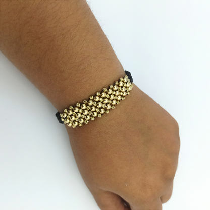 M112 - Manilla 7 Lineas con Balines Lisos y Diamantados