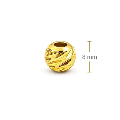 Balín 8mm Oro 18k laminado -  Diamantado Americano x Unidad