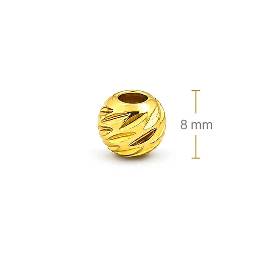 Balín 8mm Oro 18k laminado -  Diamantado Americano x Unidad